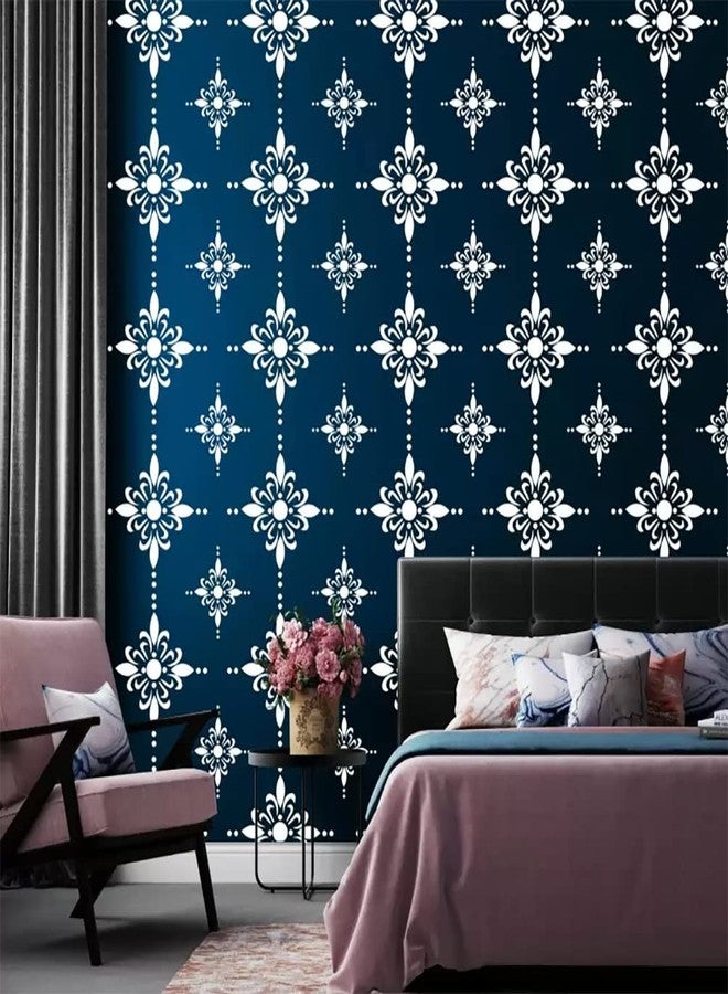 DECORNOW Radiant Shimmering Design Reusable DIY Wall Stencil Painting, Suitable for Home Decoration, Wall Decoration Size : (16 inch x 24 inch) - Image 2